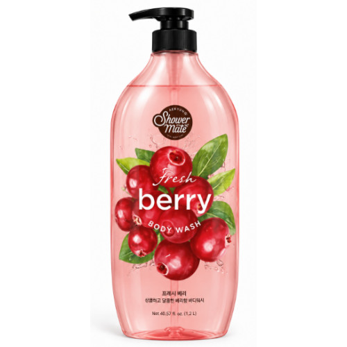 Гель для душу Aekyung Shower Mate Fresh Berry Body Wash з ягідним ароматом, 1,2 л